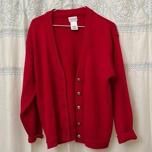 Vintage Wool Sweater w/ Gold Buttons size Medium